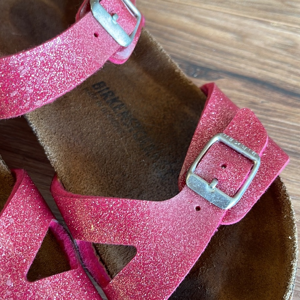 Pre-owned Pink Glitter Kids Sandals 32 size - Picture 10 of 13